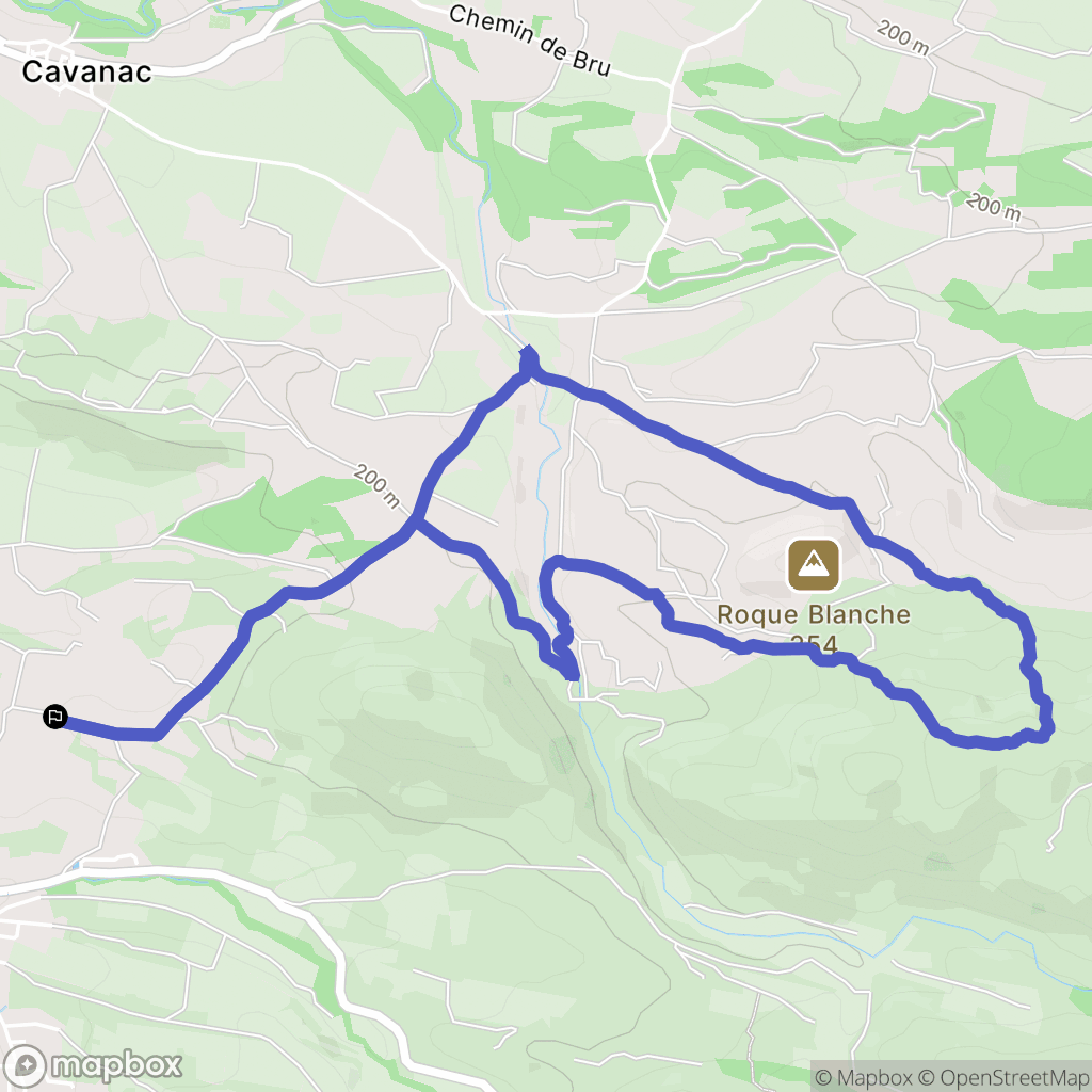 Leuc : carte du parcours de randonnée - France