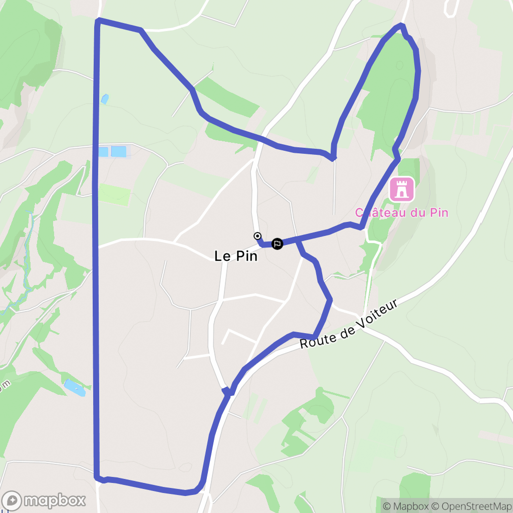 Le Pin : carte du parcours de randonnée - France