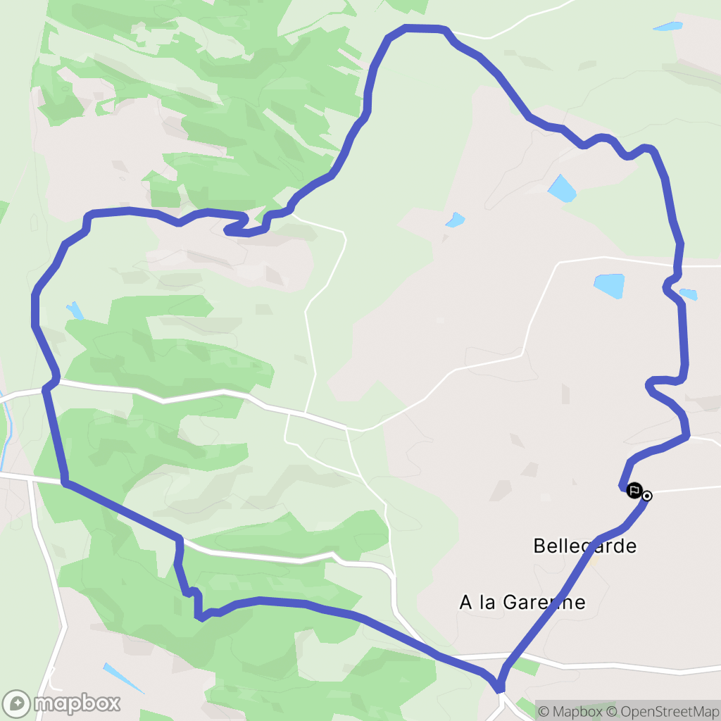 Bellegarde : carte du parcours de randonnée - France
