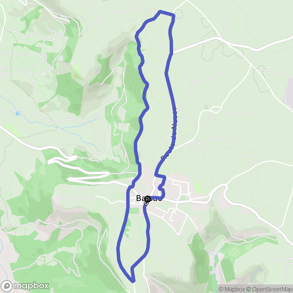 Druelle Balsac : carte du parcours de randonnée - France