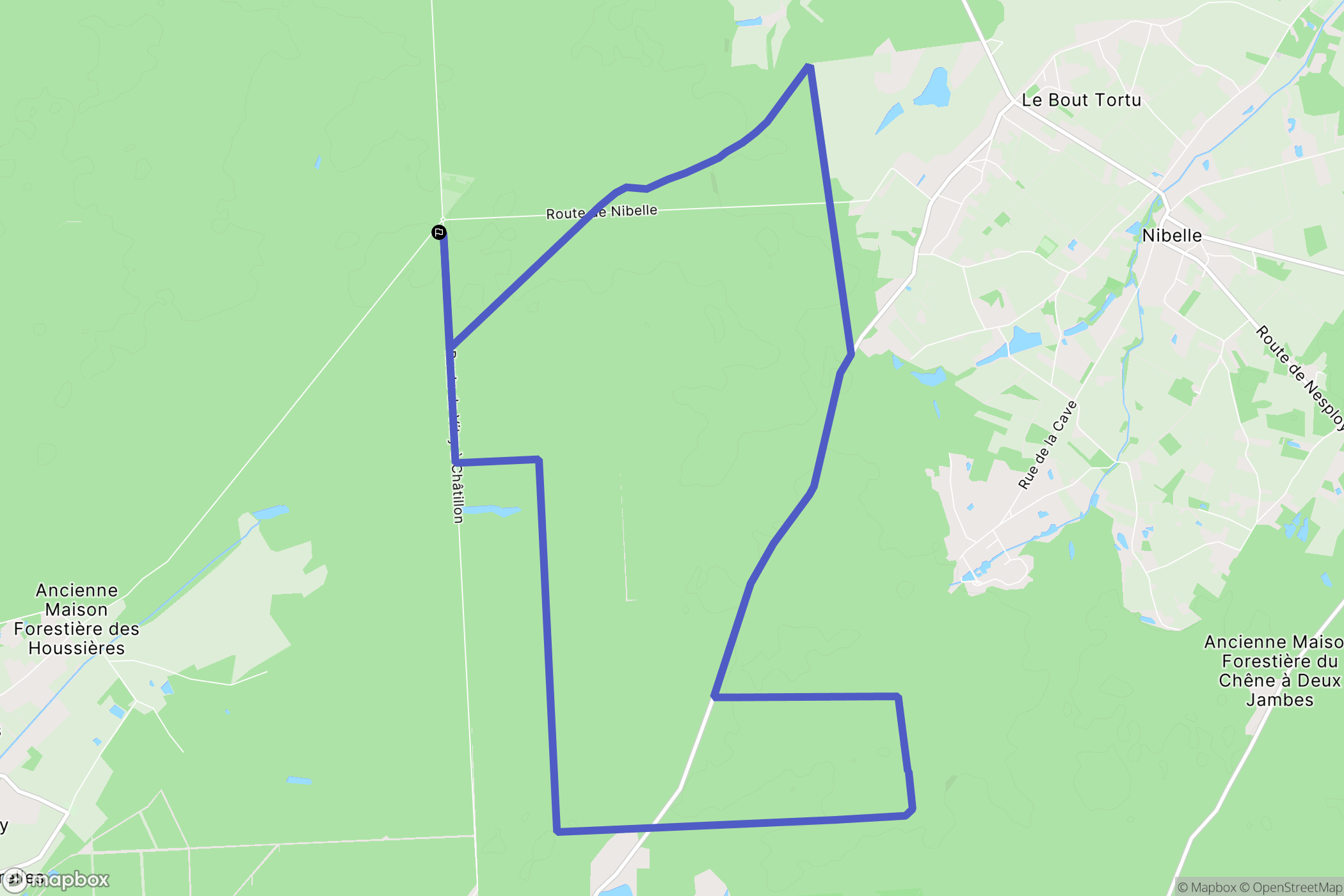 Chambon-la-Forêt : carte du parcours de randonnée - France