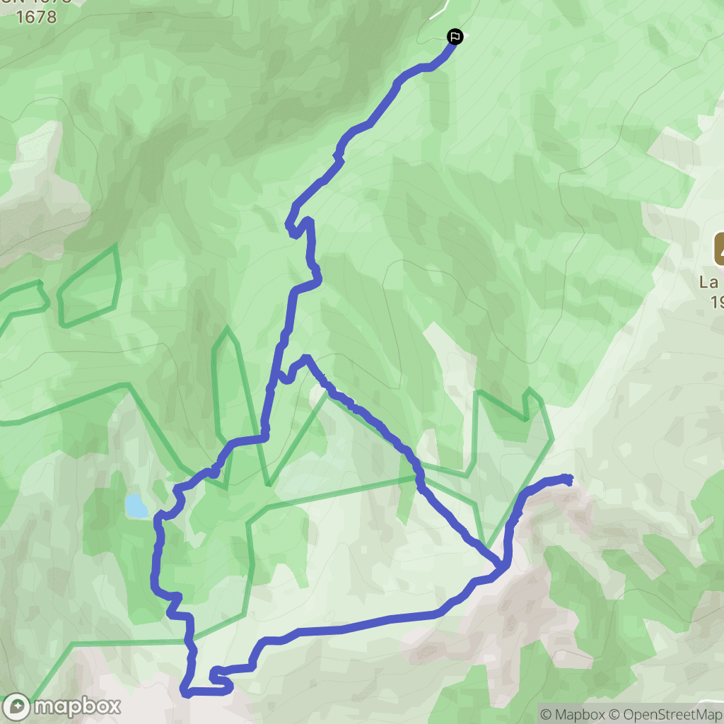 Montségur : carte du parcours de randonnée - France