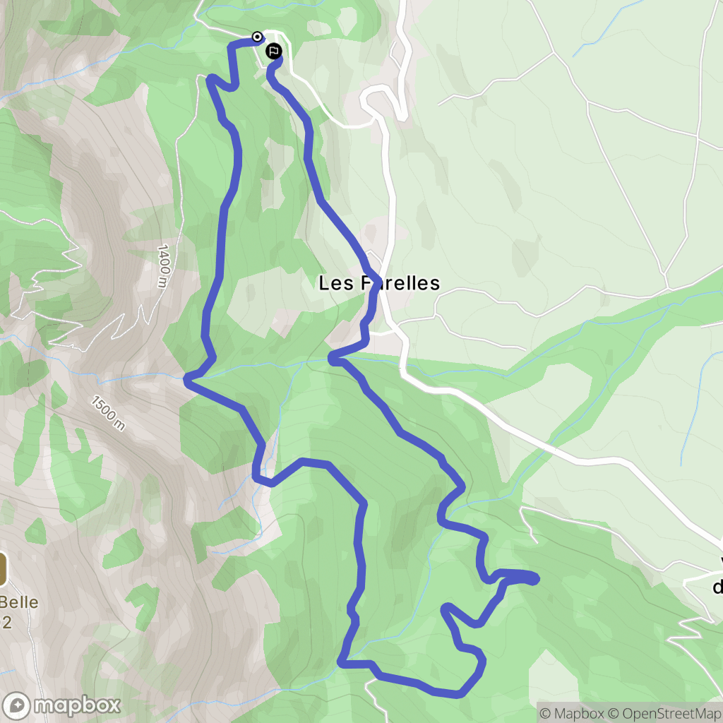 La Fare-en-Champsaur : carte du parcours de randonnée - France