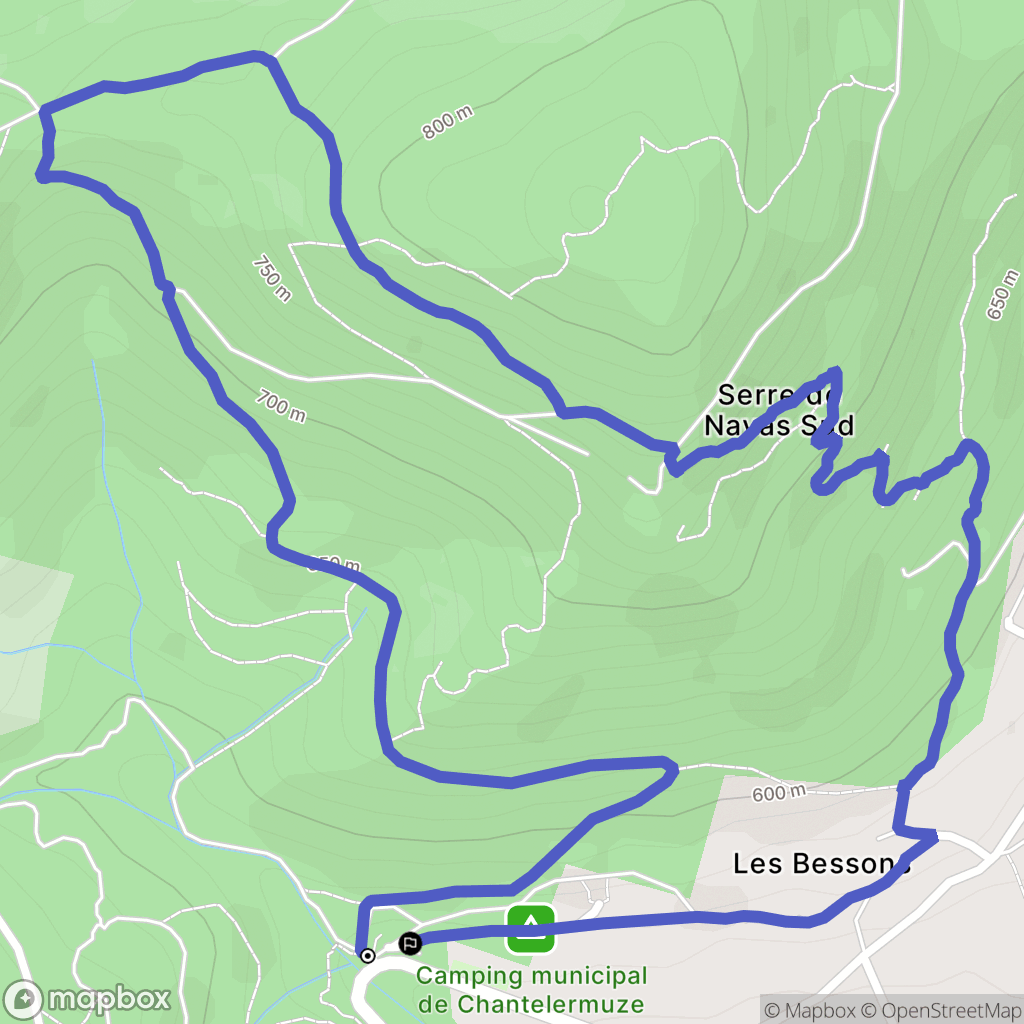 Saint-Victor : carte du parcours de randonnée - France