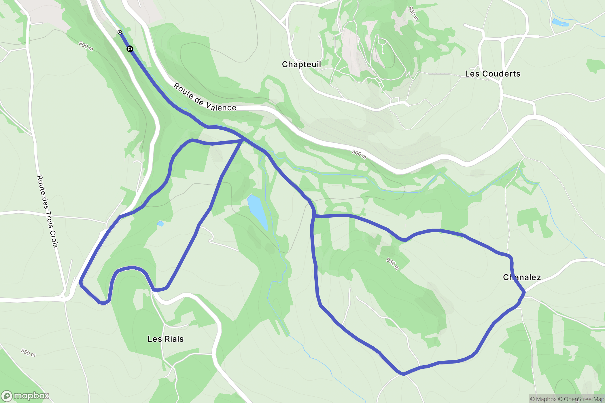 Saint-Julien-Chapteuil : carte du parcours de randonnée - France