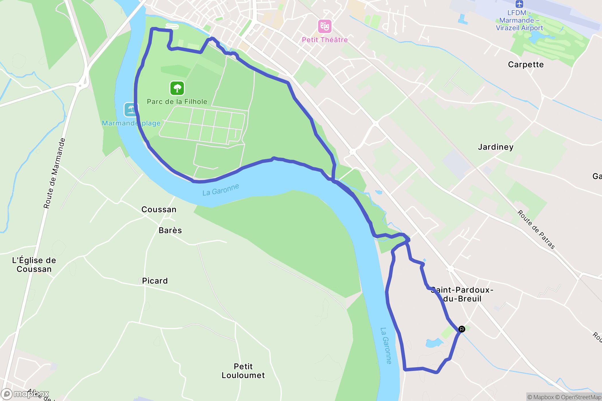 Saint-Pardoux-du-Breuil : carte du parcours de randonnée - France