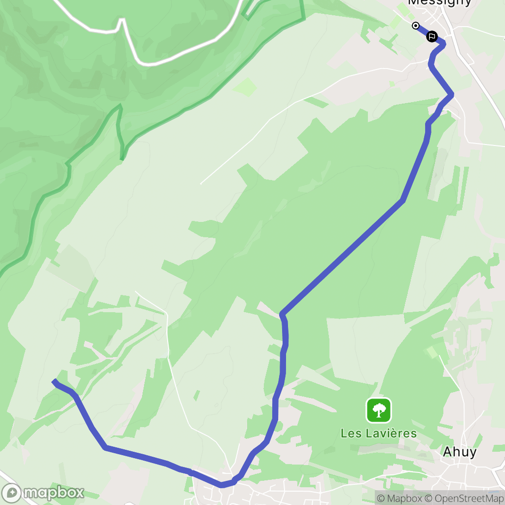 Messigny-et-Vantoux : carte du parcours de randonnée - France