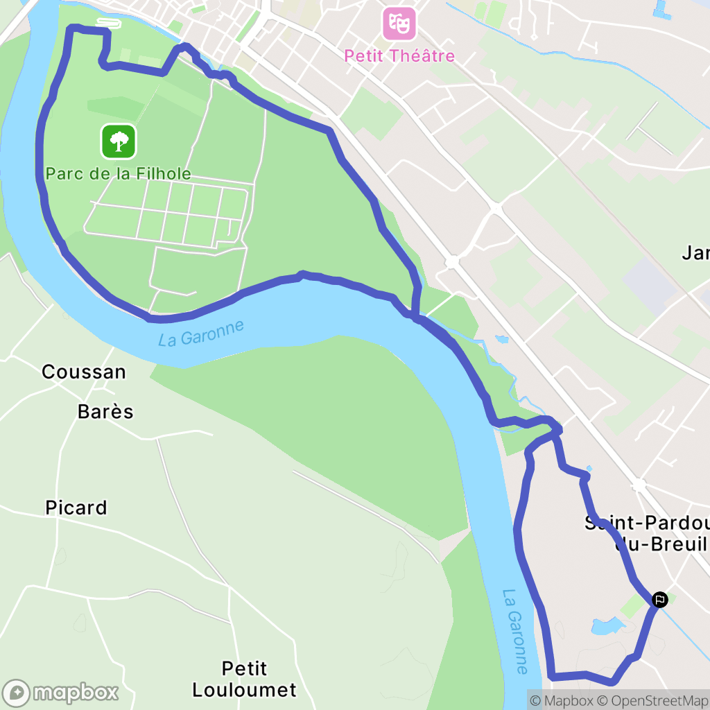 Saint-Pardoux-du-Breuil : carte du parcours de randonnée - France