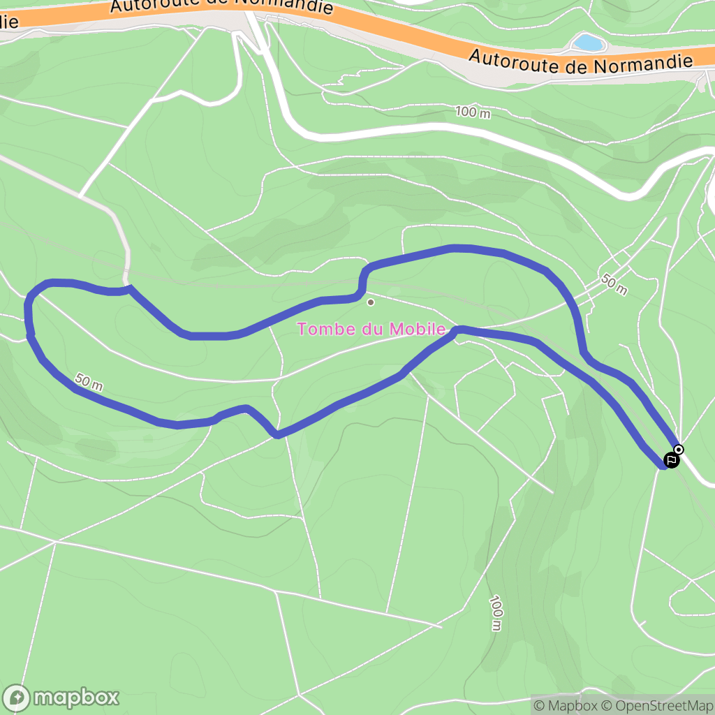 Grand-Couronne : carte du parcours de randonnée - France