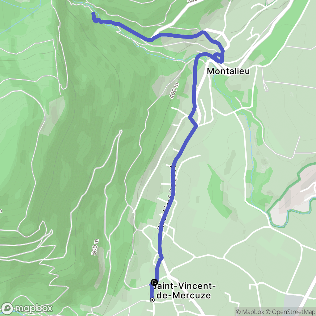 Saint-Vincent-de-Mercuze: routekaart voor buitenactiviteiten - France