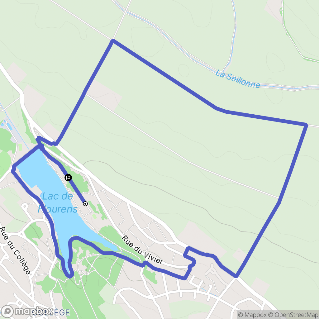 Flourens : carte du parcours de randonnée - France