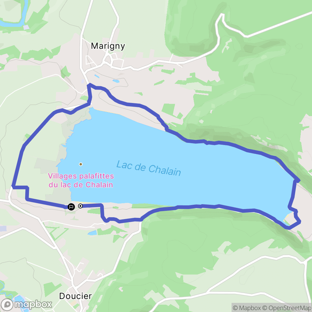 Doucier : carte du parcours de randonnée - France
