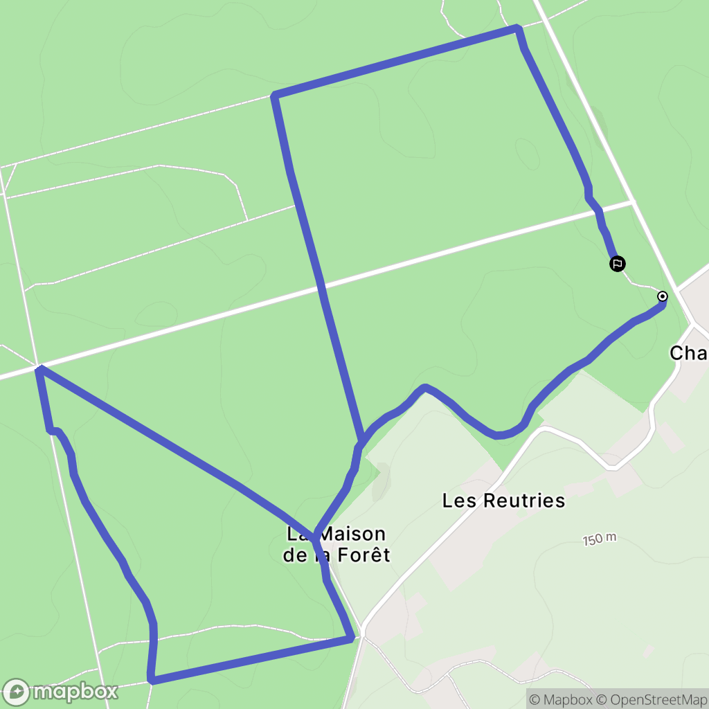 Jupilles : carte du parcours de randonnée - France