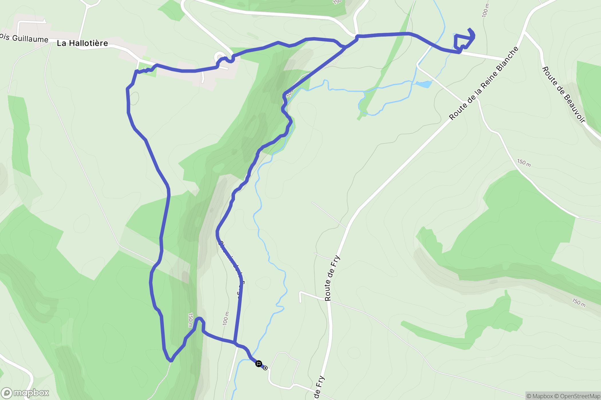 Nolléval : carte du parcours de randonnée - France