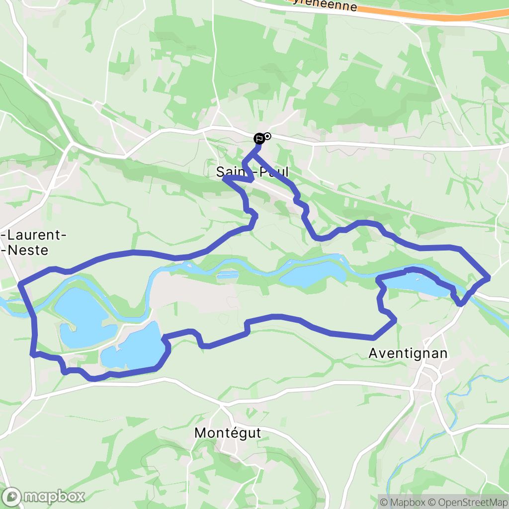 Saint-Paul : carte du parcours de randonnée - France