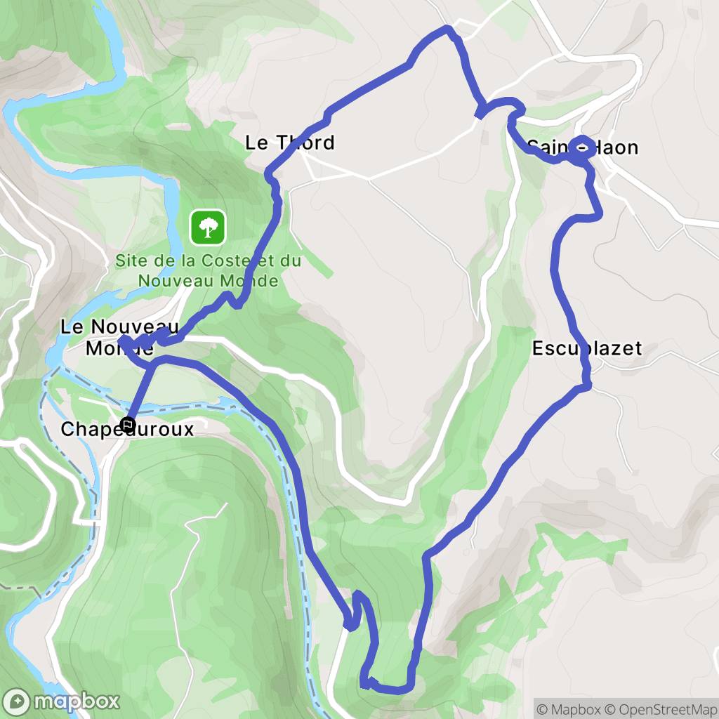 Saint Bonnet-Laval : carte du parcours de randonnée - France