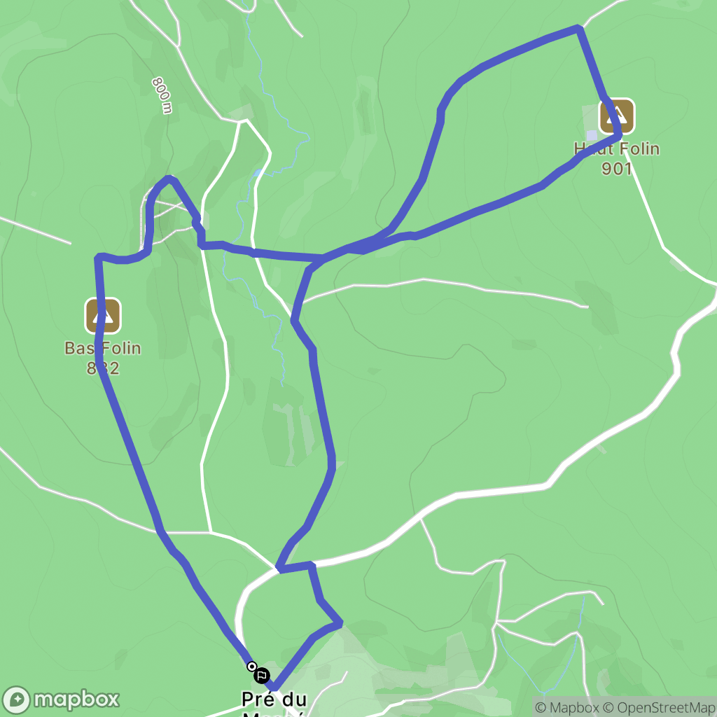 Saint-Prix : carte du parcours de randonnée - France