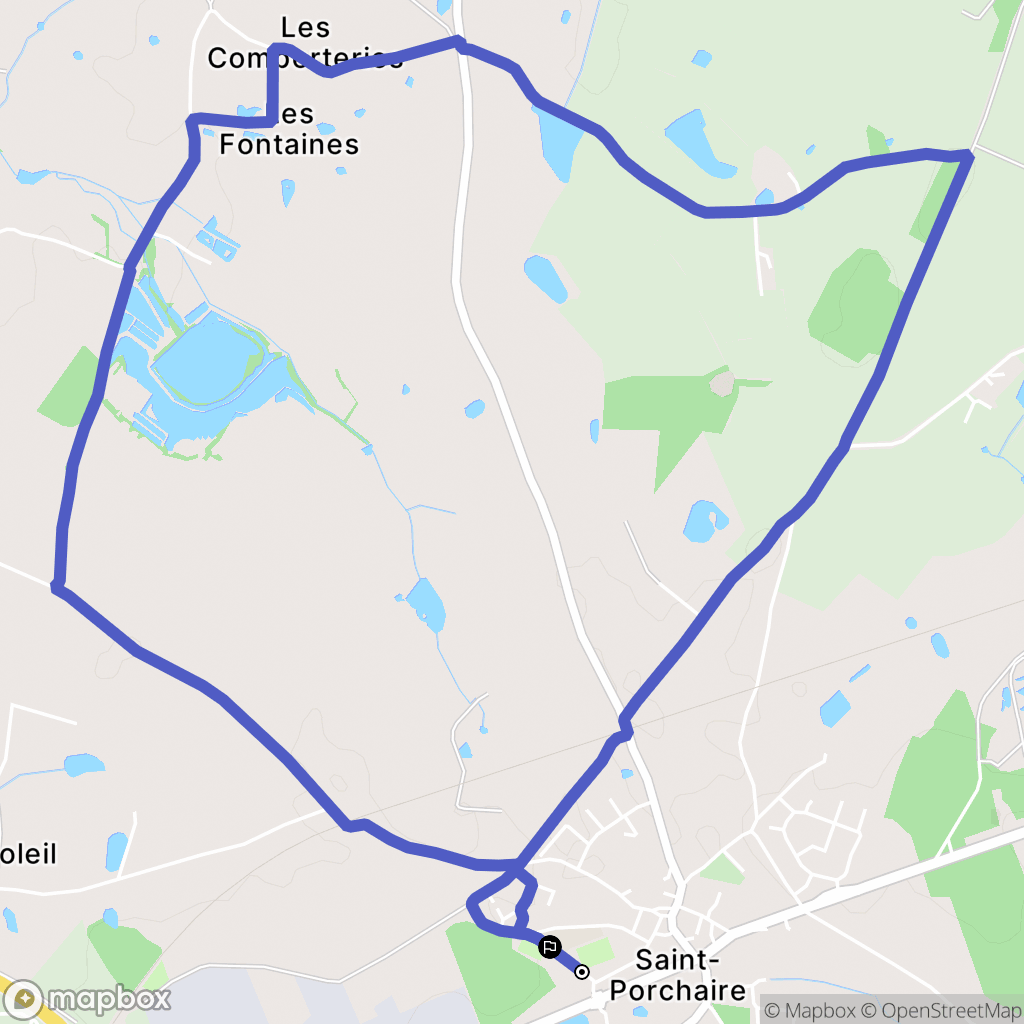 Bressuire : carte du parcours de randonnée - France