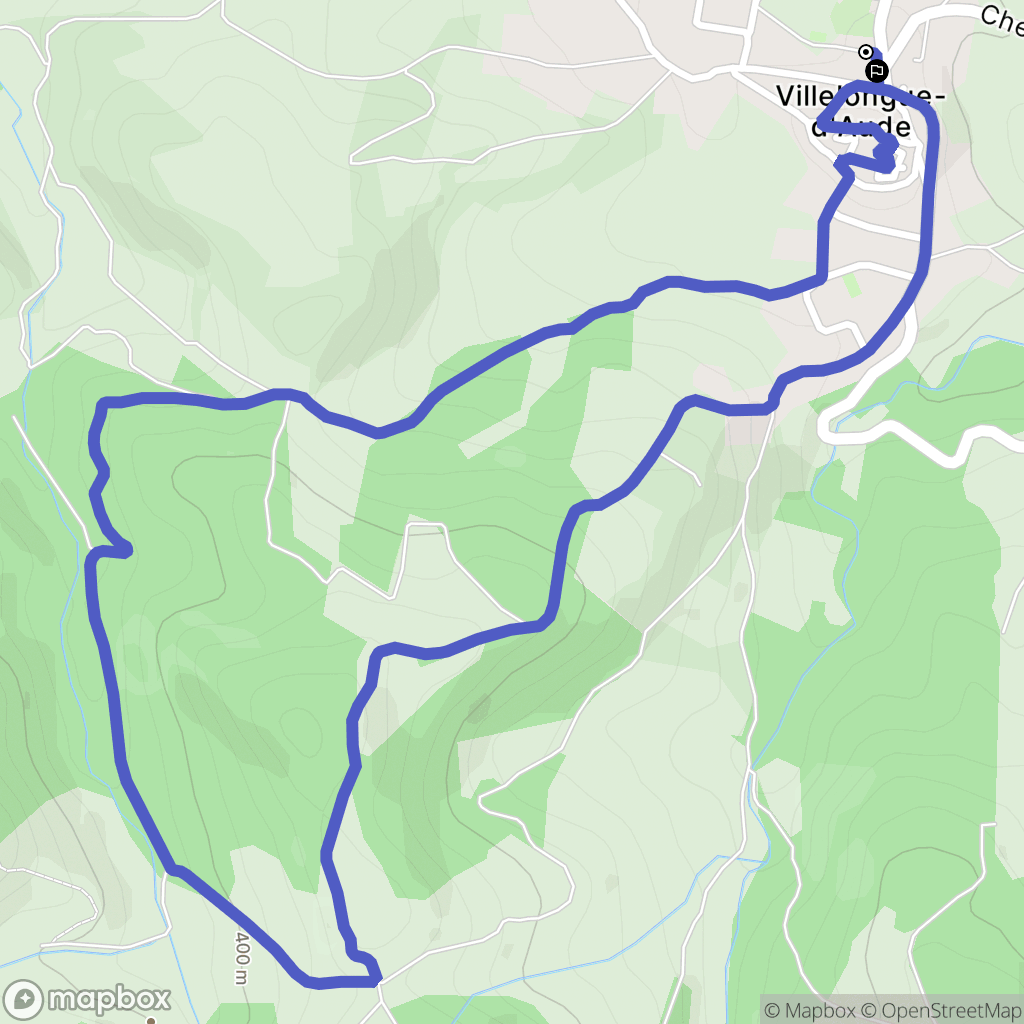 Villelongue-d'Aude : carte du parcours de randonnée - France