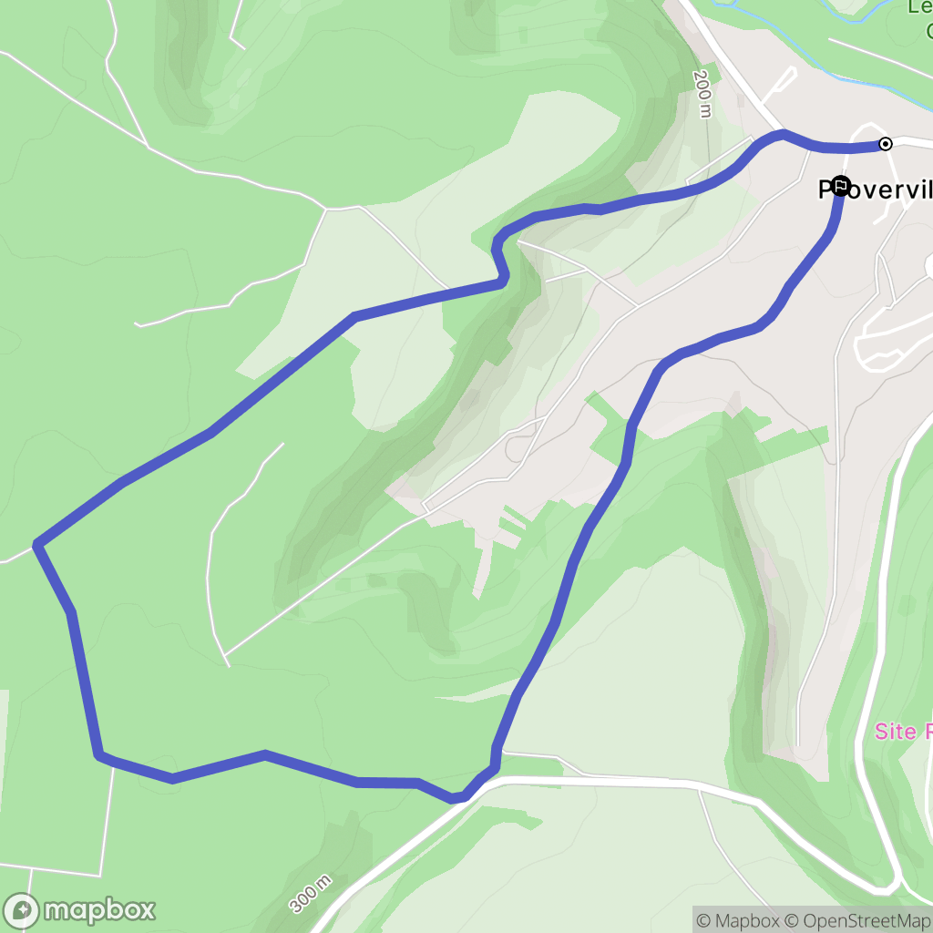 Proverville : carte du parcours de randonnée - France