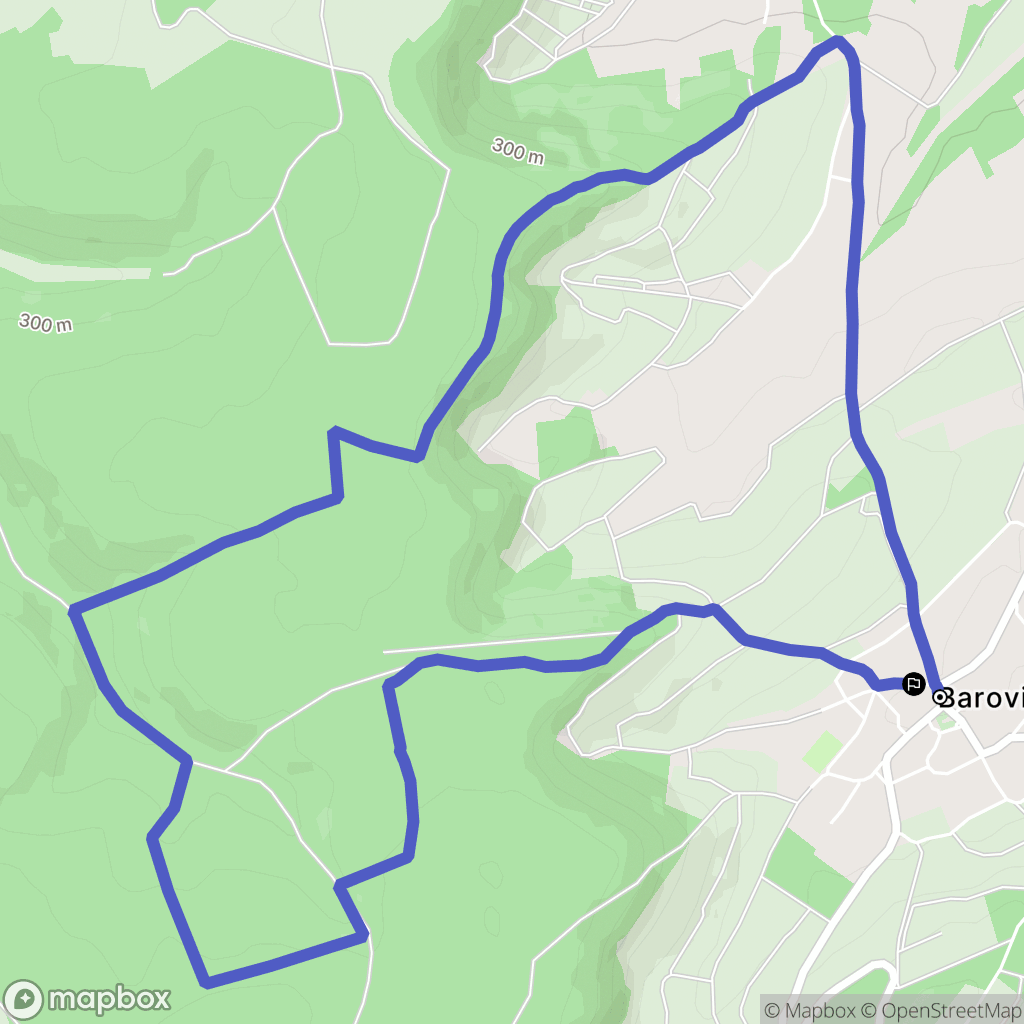 Baroville : carte du parcours de randonnée - France