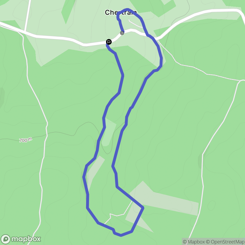 Saint-Marc-à-Loubaud : carte du parcours de randonnée - France
