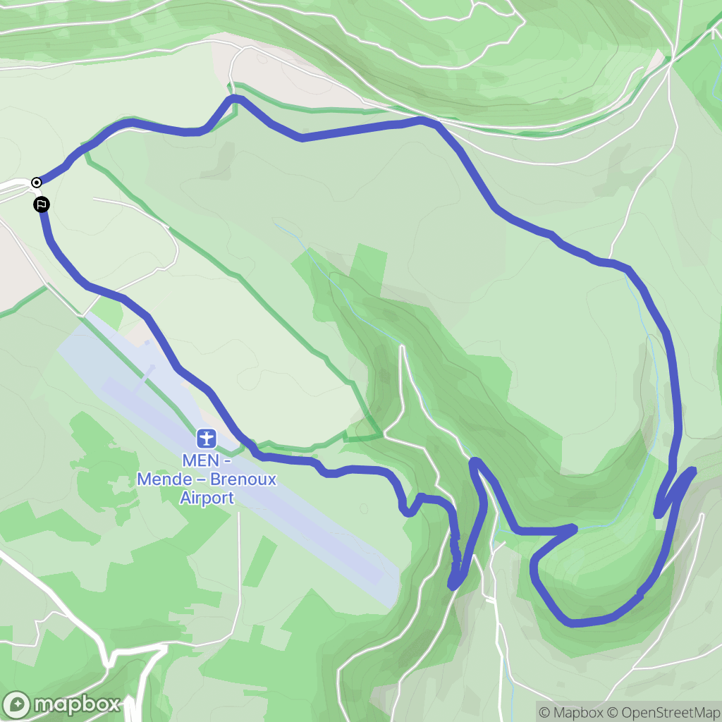 Mende : carte du parcours de randonnée - France