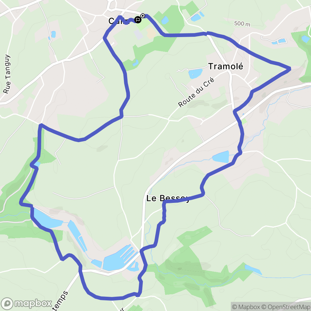 Culin : carte du parcours de randonnée - France