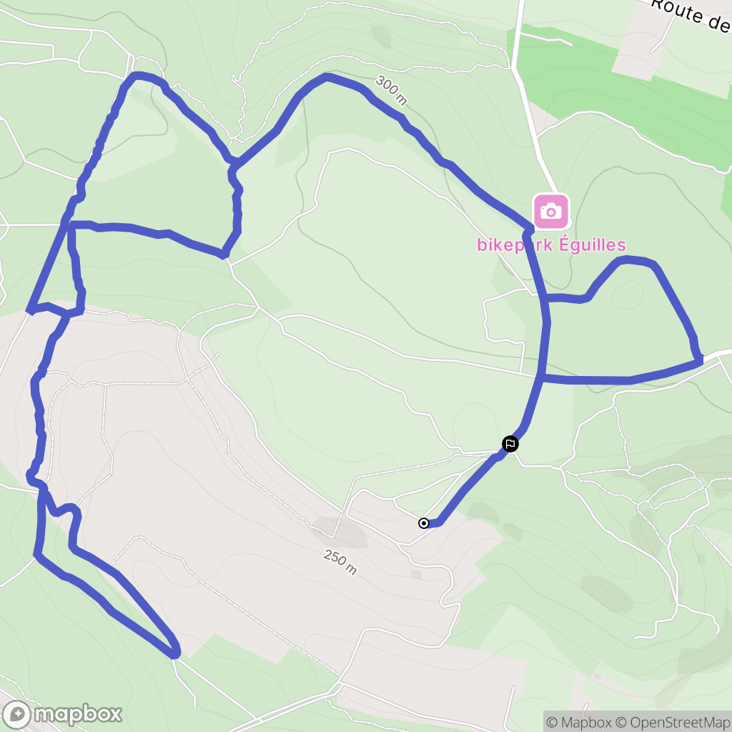 Éguilles : carte du parcours de randonnée - France