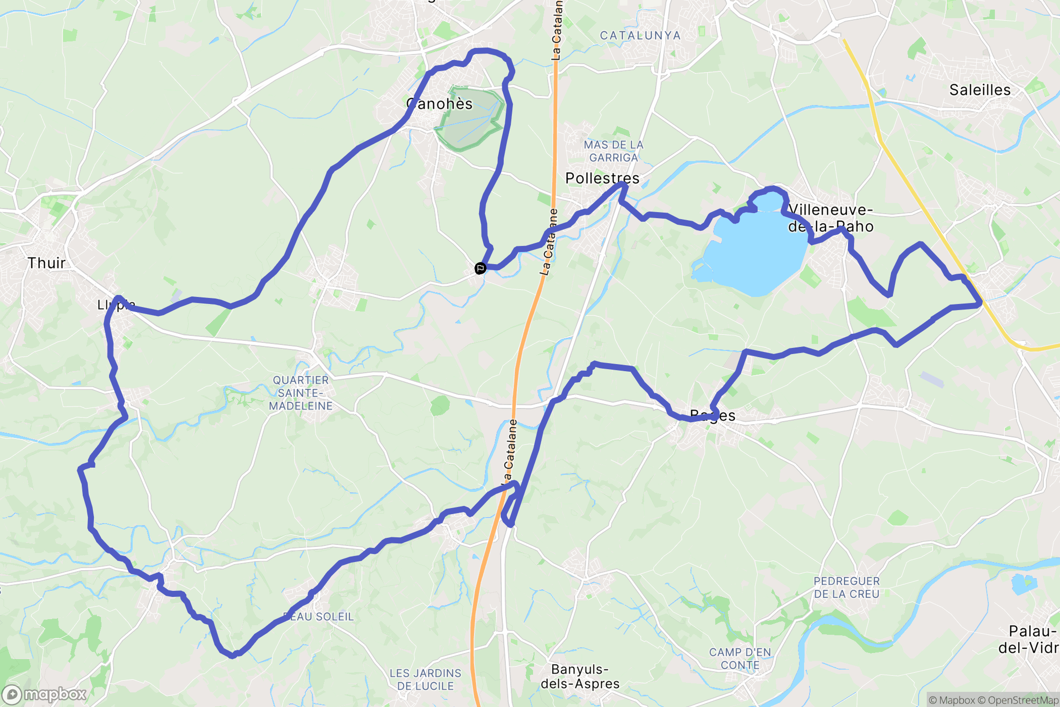 Ponteilla : carte du parcours de randonnée - France