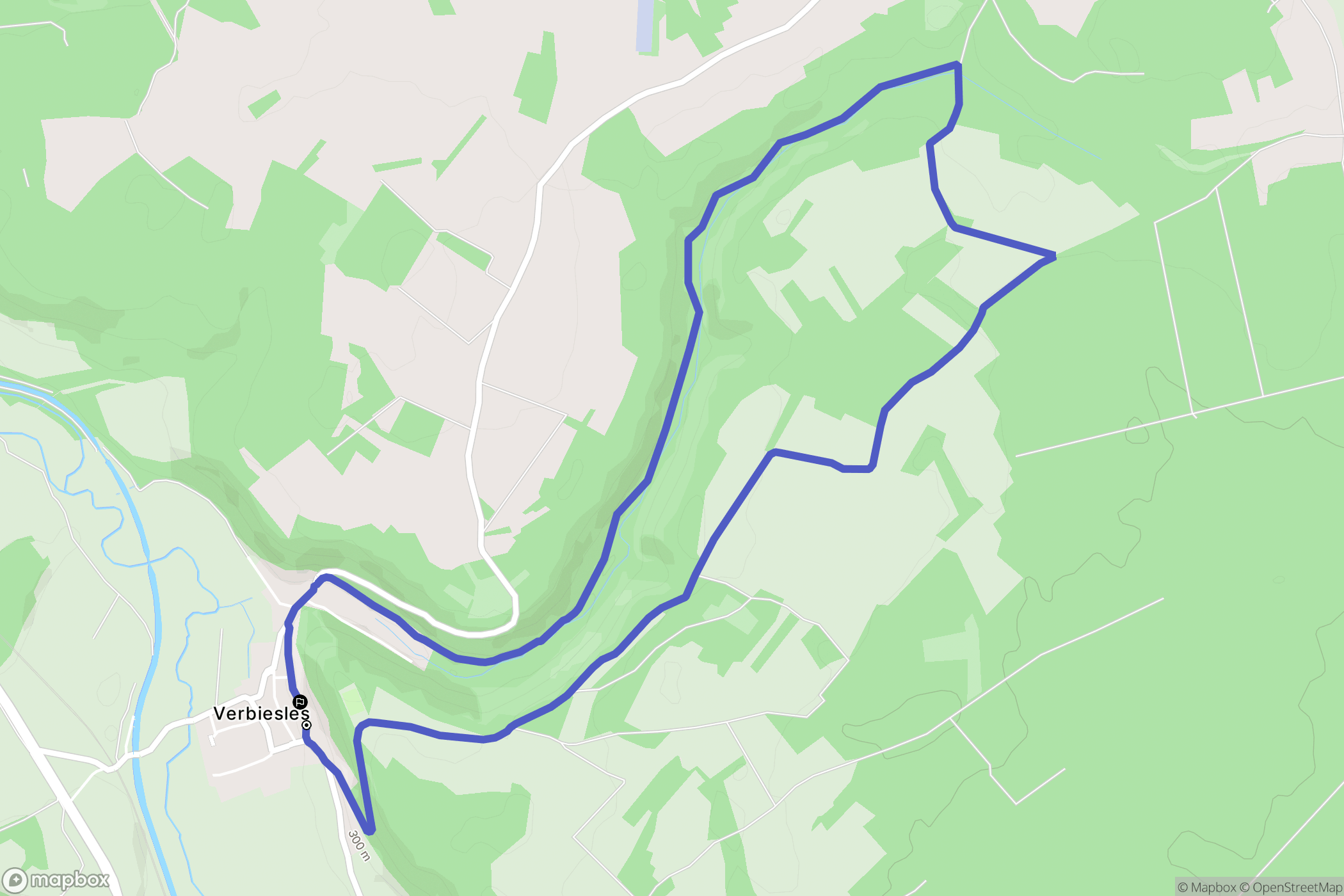 Verbiesles : carte du parcours de randonnée - France
