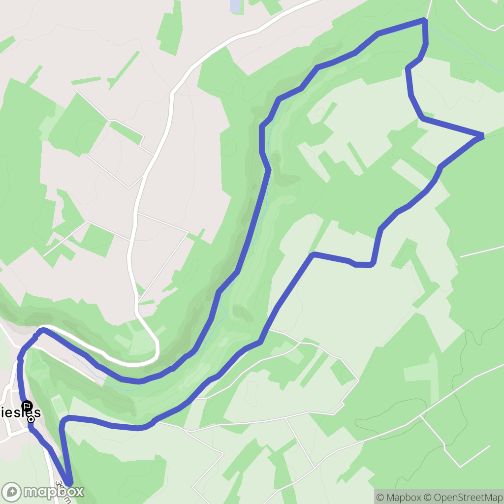 Verbiesles : carte du parcours de randonnée - France