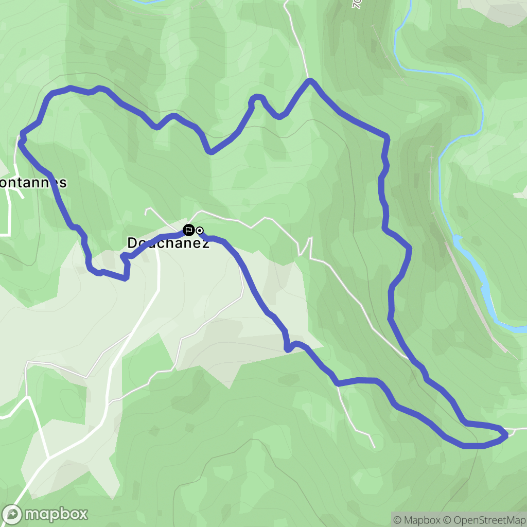 Monistrol-d'Allier : carte du parcours de randonnée - France