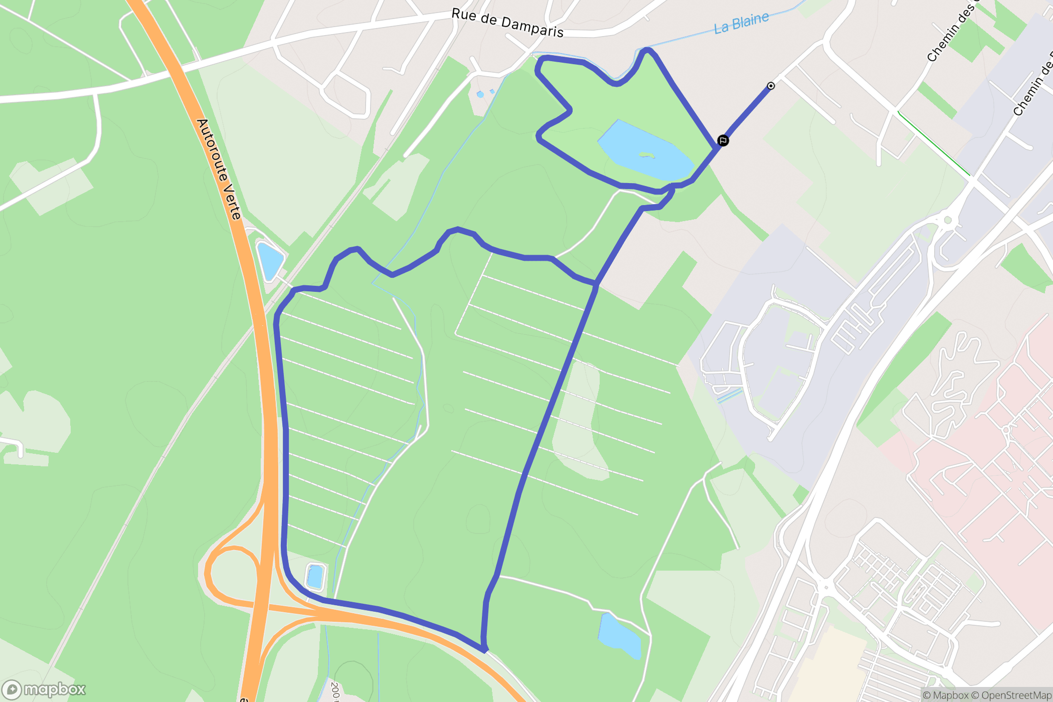 Foucherans : carte du parcours de randonnée - France