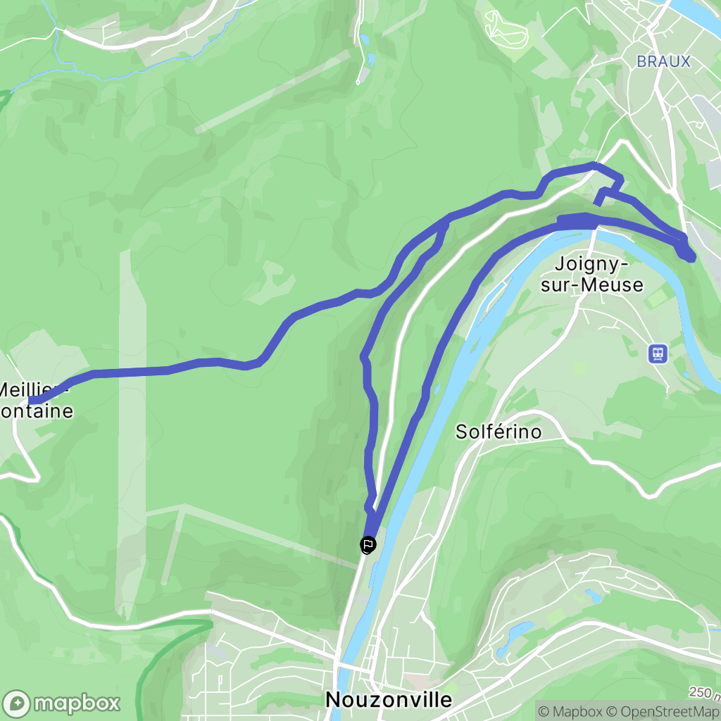 Nouzonville : carte du parcours de randonnée - France