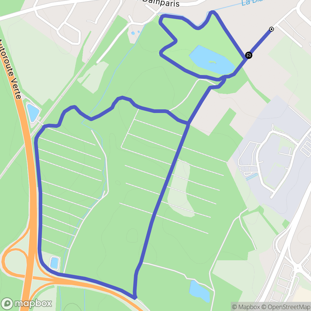Foucherans : carte du parcours de randonnée - France