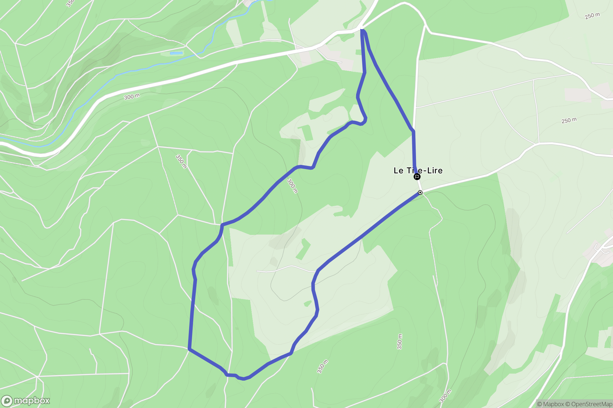 Cosswiller : carte du parcours de randonnée - France