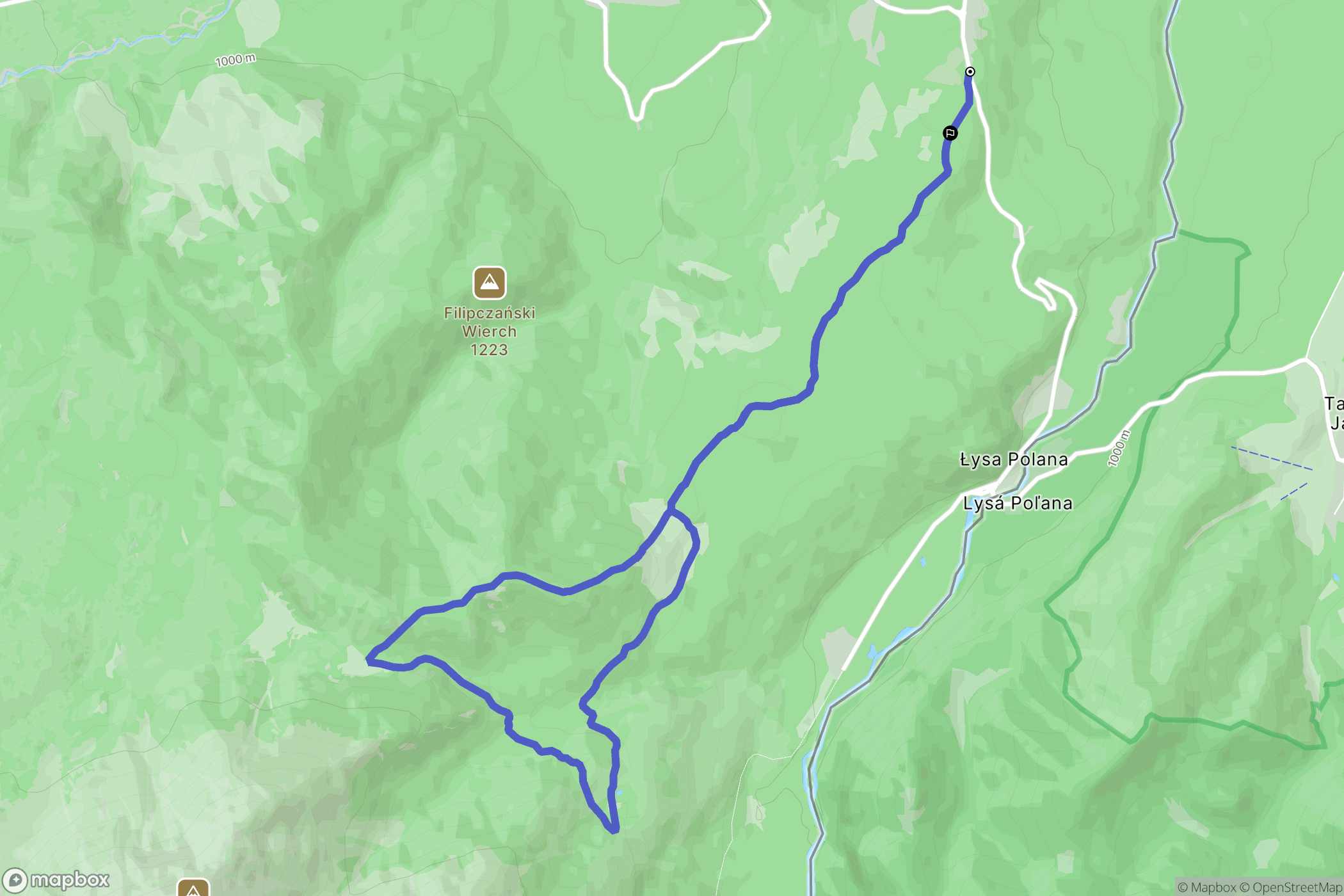 Bukowina Tatrzańska: mapa trasy - Poland