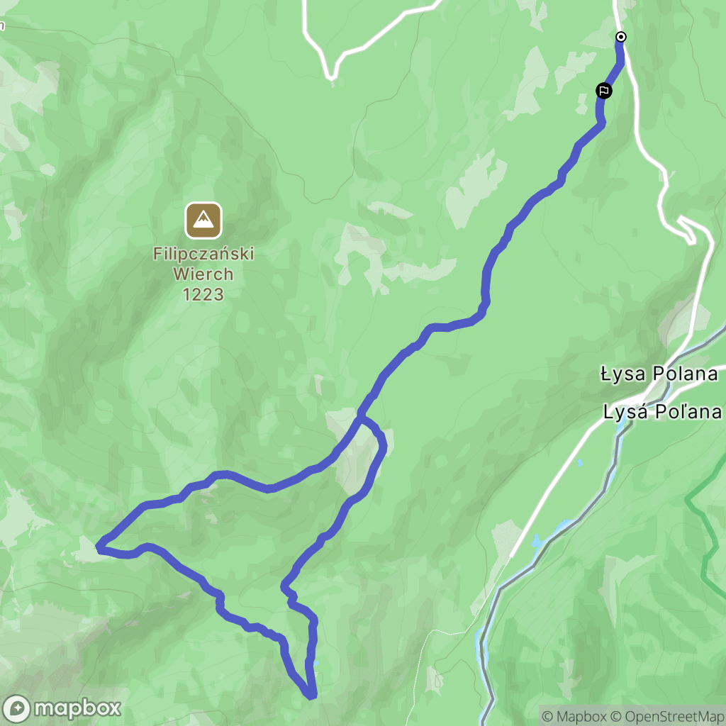 Bukowina Tatrzańska: mapa trasy - Poland