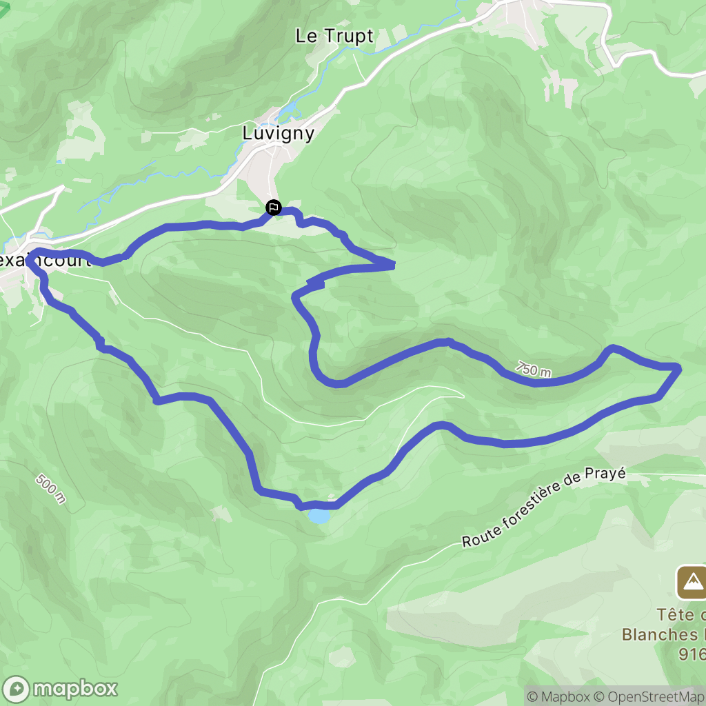 Luvigny : carte du parcours de randonnée - France