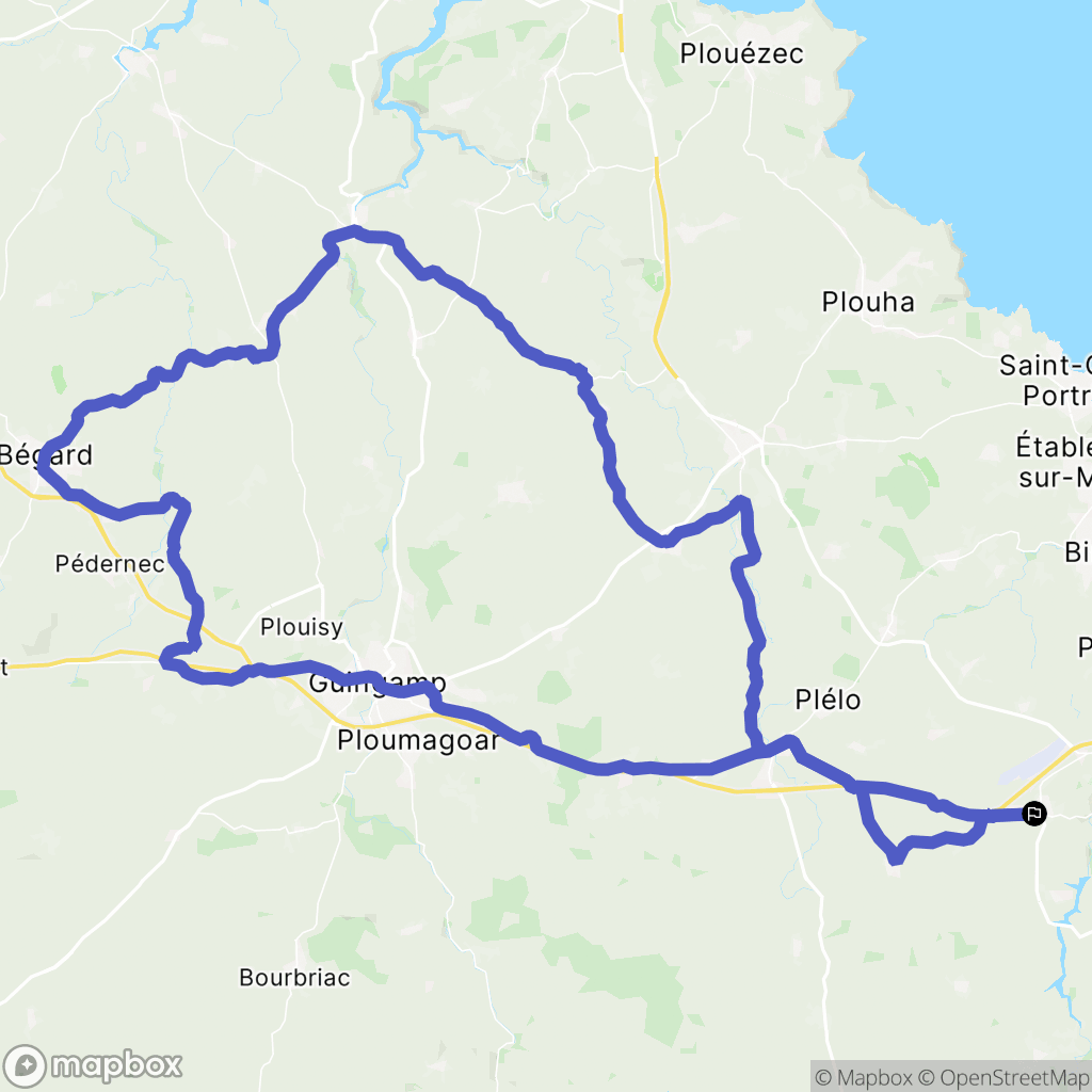 Trémuson : carte du parcours de randonnée - France