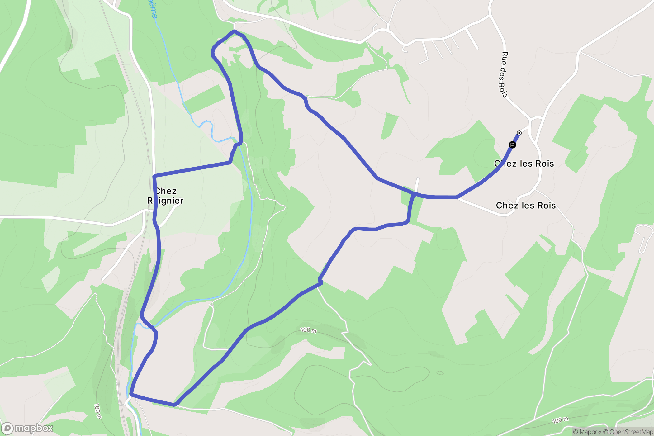 Mouthiers-sur-Boëme : carte du parcours de randonnée - France