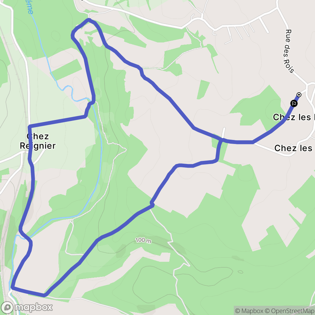 Mouthiers-sur-Boëme : carte du parcours de randonnée - France