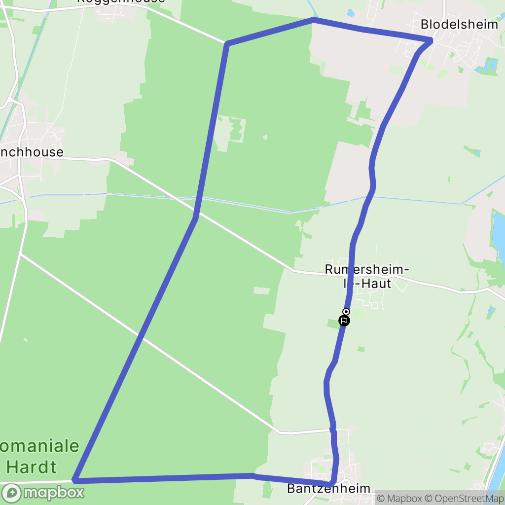 Rumersheim-le-Haut : carte du parcours de randonnée - France