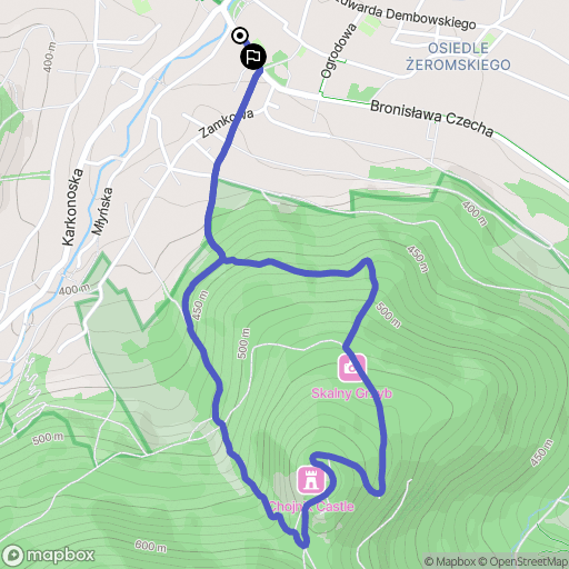 Jelenia Góra: mapa trasy - Poland