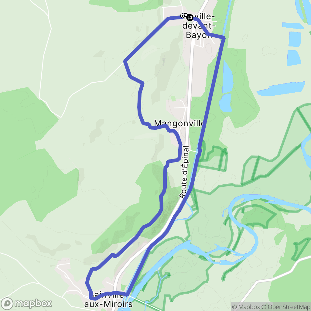 Roville-devant-Bayon : carte du parcours de randonnée - France