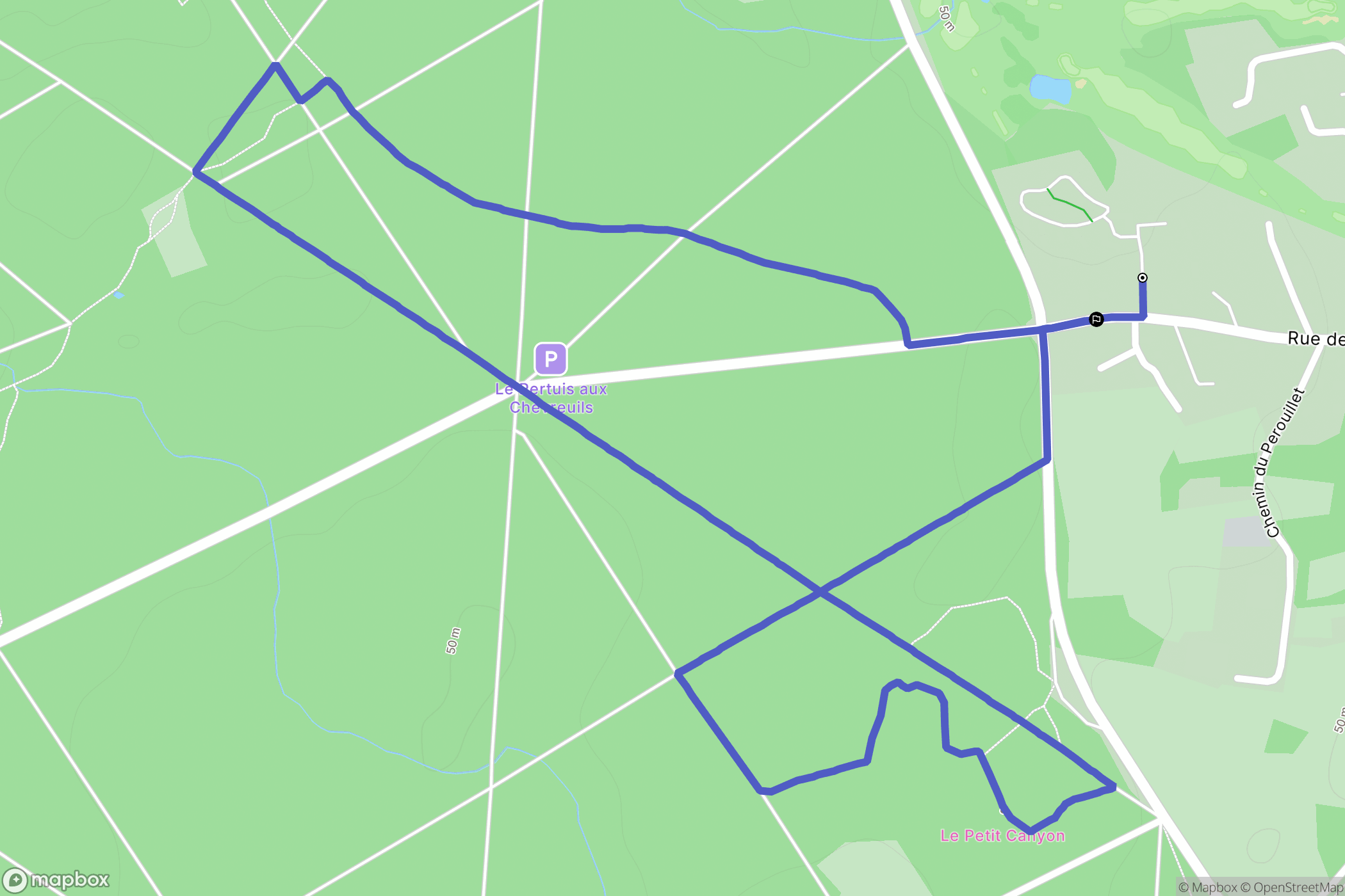 Le Tronchet : carte du parcours de randonnée - France