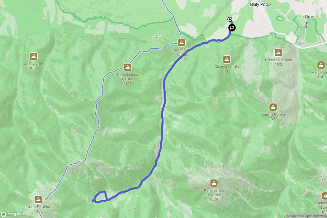 Witów: mapa trasy - Poland
