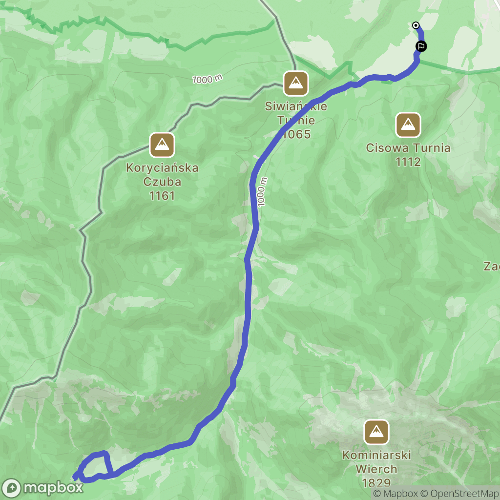 Witów: mapa trasy - Poland