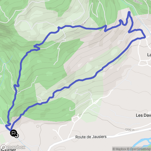 Faucon-de-Barcelonnette : carte du parcours de randonnée - France